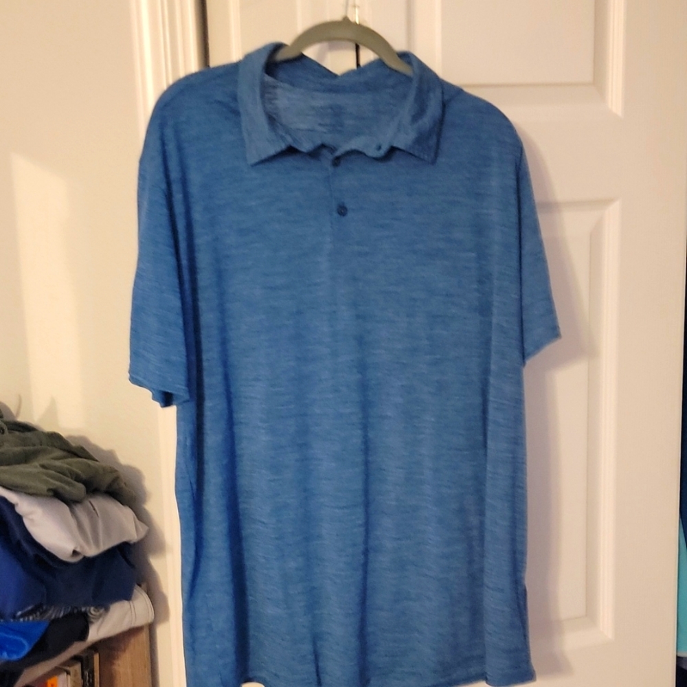 Patagonia Men's XXL Heathered Blue Polo Shirt
